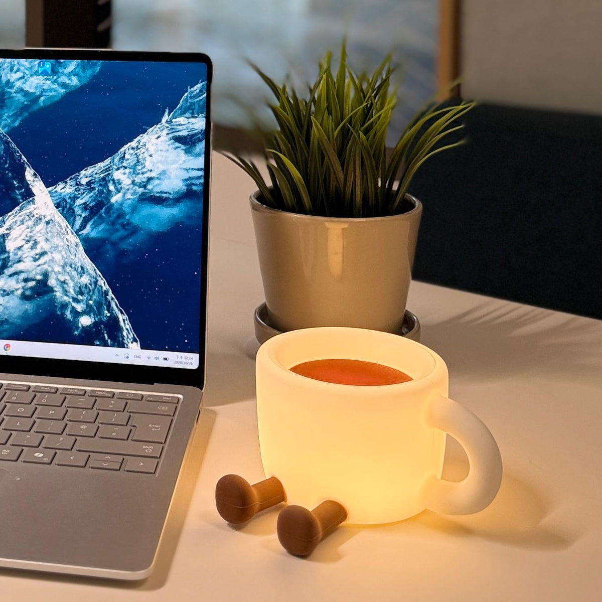 K&J Creative Sensor-Activated Interactive Light  **X’mas Polar Bear and Coffee Cup Bundle**