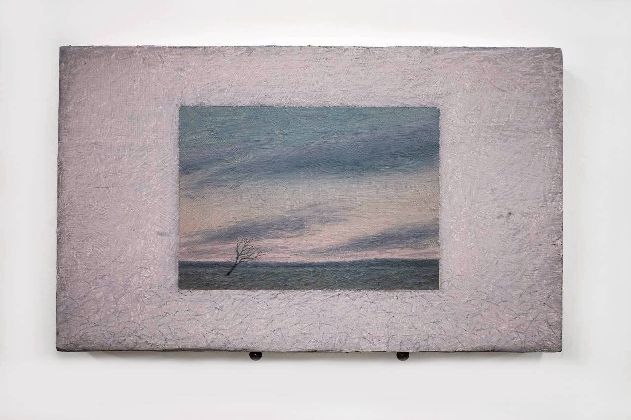 NG CHUN HO - Original Oil Painting -To go or to stay - Size 30cm * 18.5cm