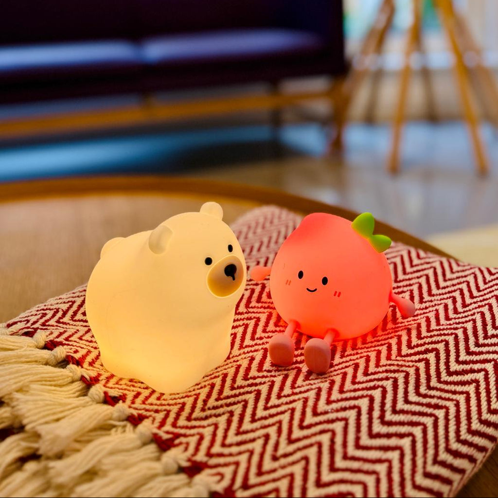 K&J Creative Sensor-Activated Interactive Light **Polar Bear and Peach Bundle**