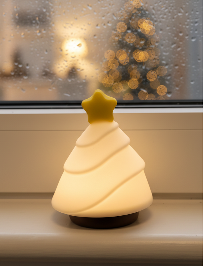 K&J Creative Sensor-Activated Interactive Light **X’mas Tree, Peach and Potato Bundle**
