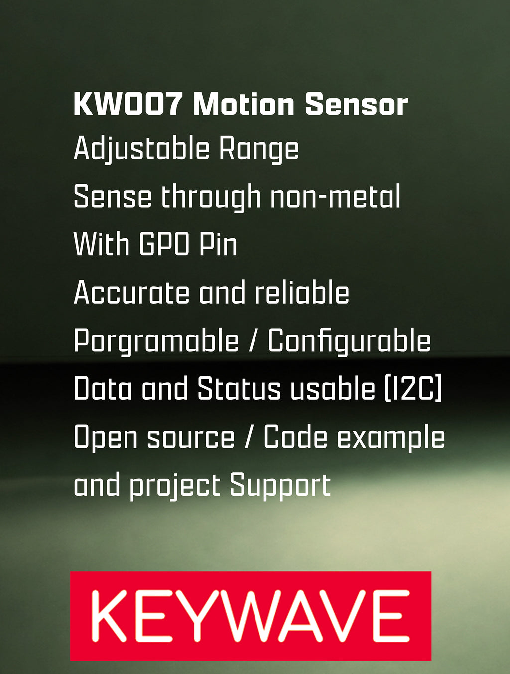 Keywave KW007 Motion Sensor EVK Kit – 4 Sensors + EVK Board (Limited Time only)